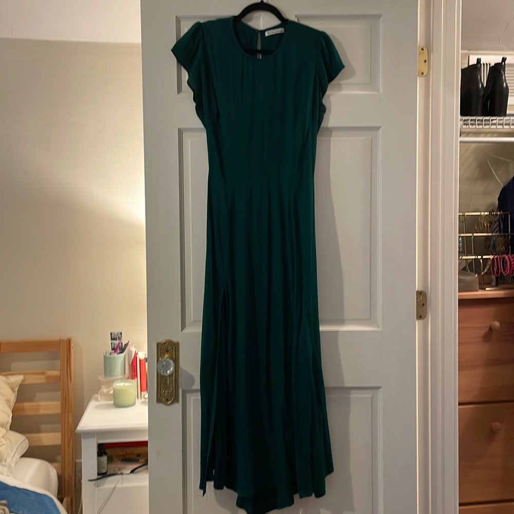 Reformation Gavin Dress Emerald